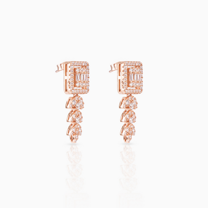 Rose Gold Leaf Earrings