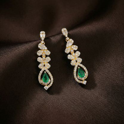 Emerald Teardrop Earrings