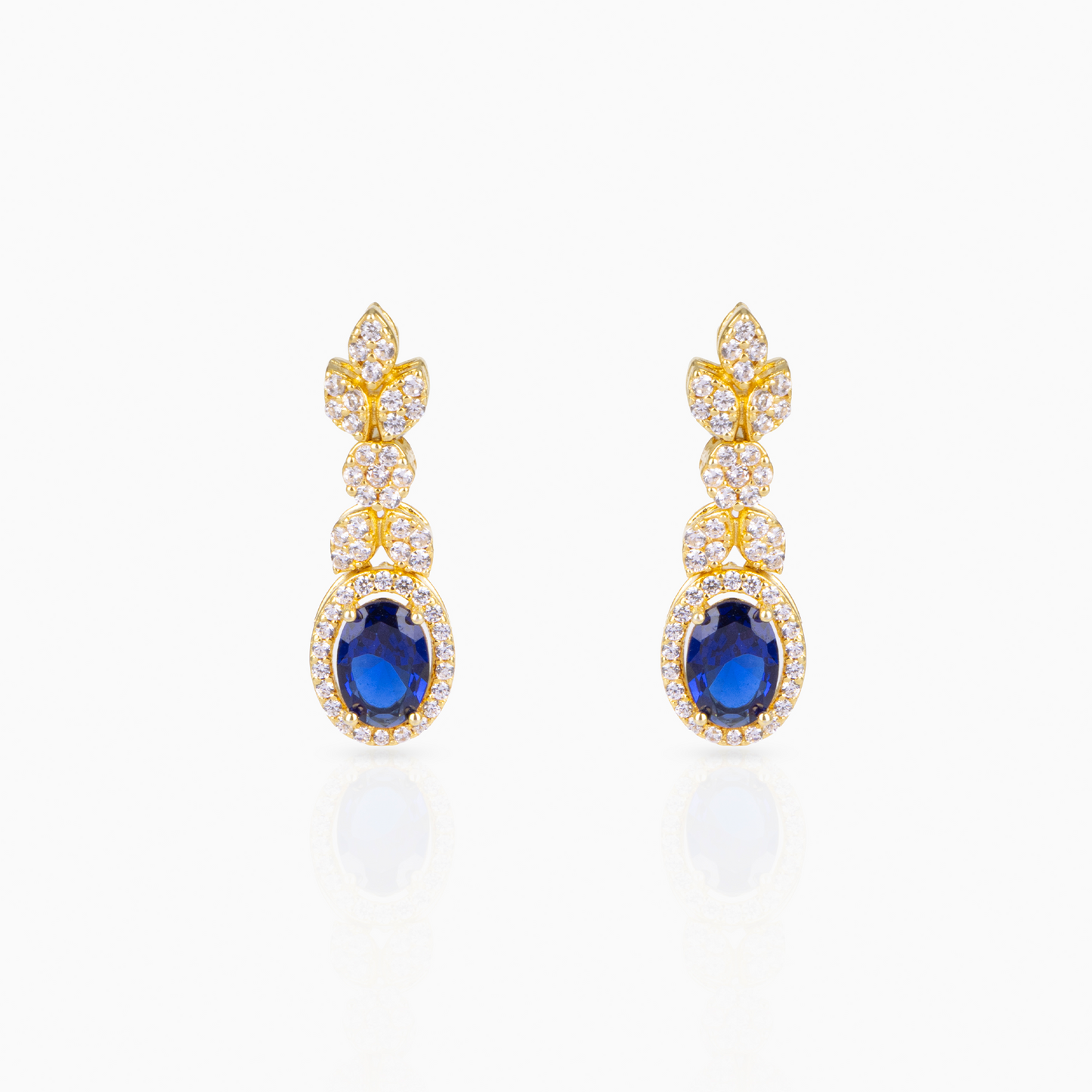 Sapphire Halo Earrings