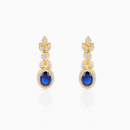 Sapphire Halo Earrings