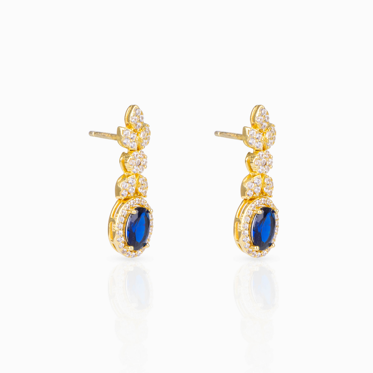 Sapphire Halo Earrings
