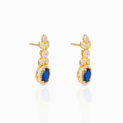 Sapphire Halo Earrings