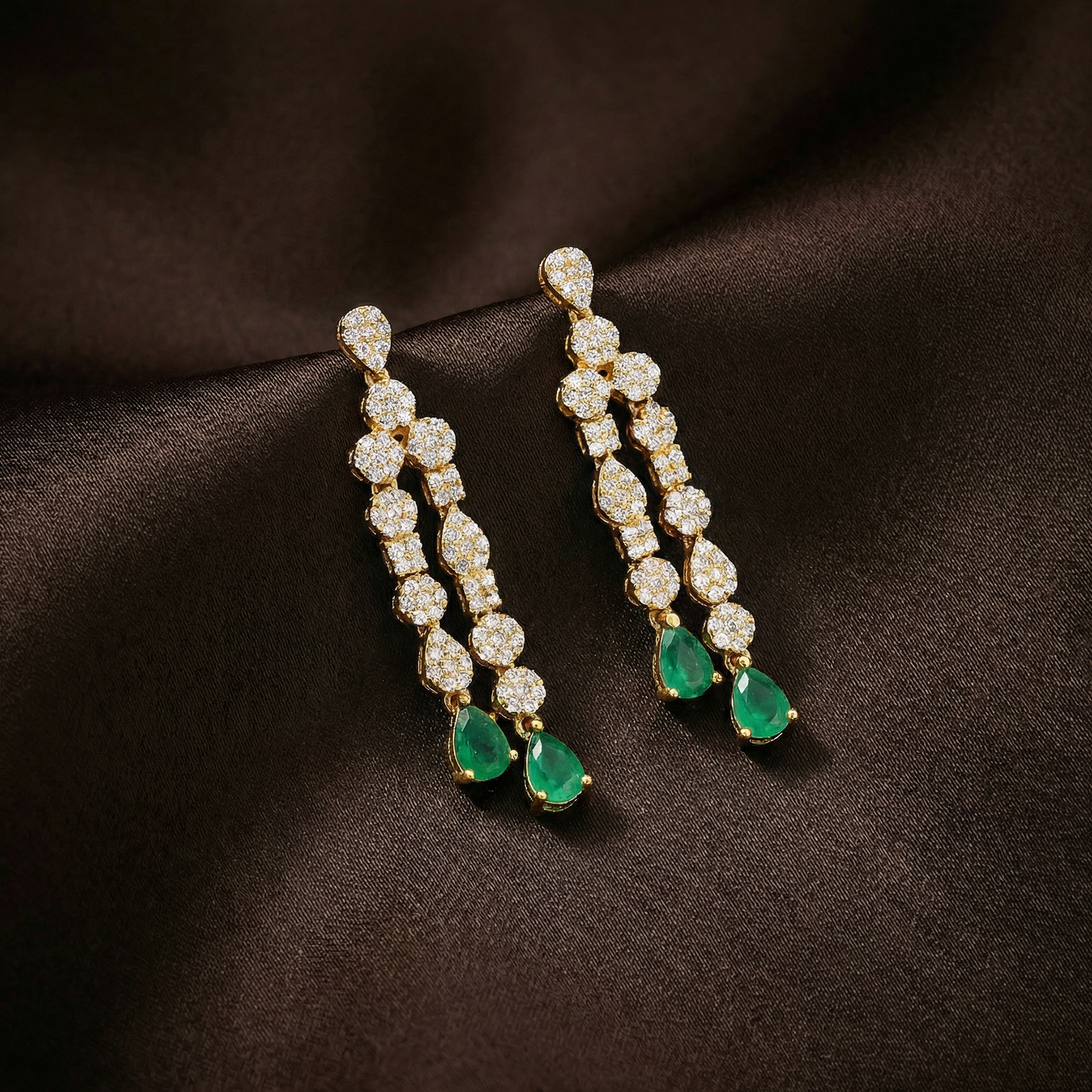 Emerald Cascade Earrings