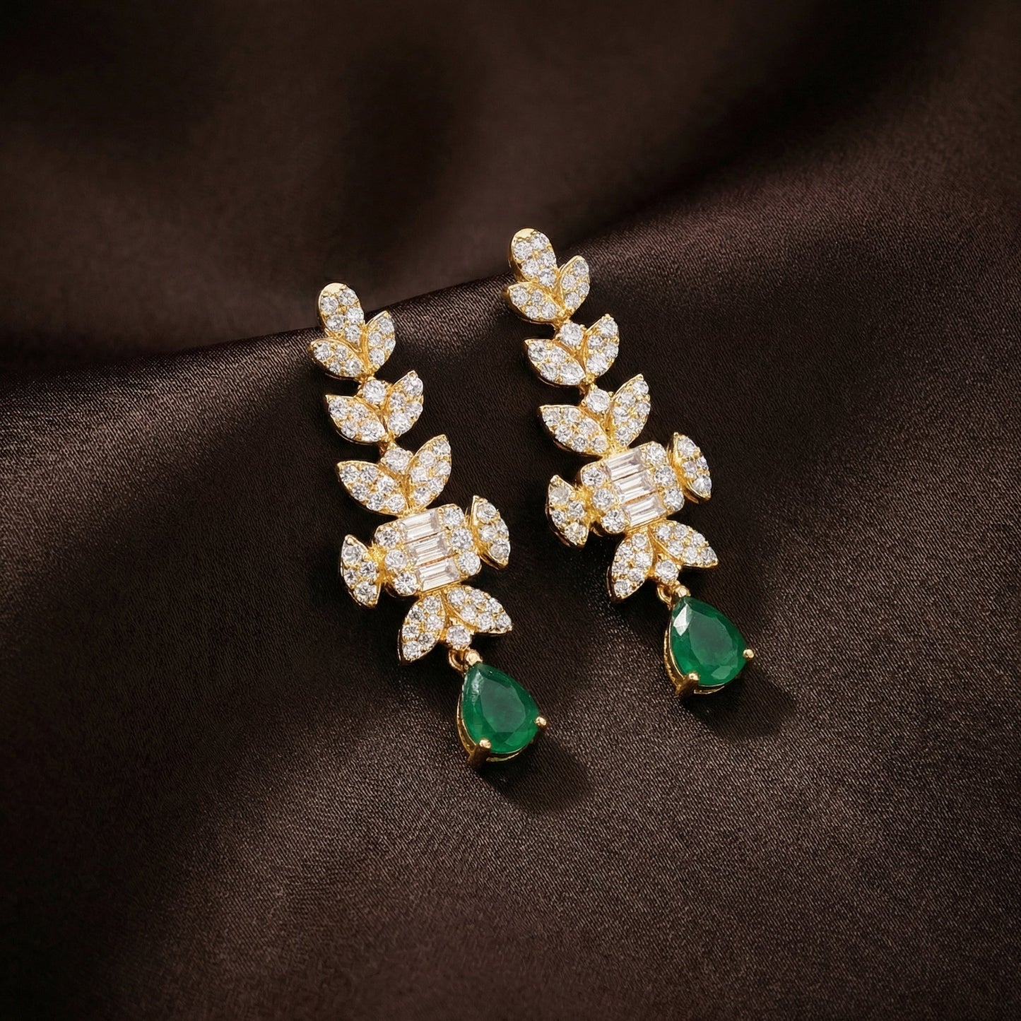 Emerald Flora Earrings