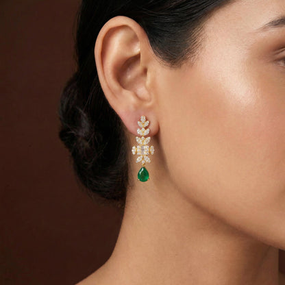Emerald Flora Earrings