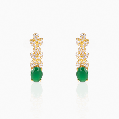 Emerald Oval Earrings
