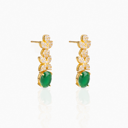 Emerald Oval Earrings