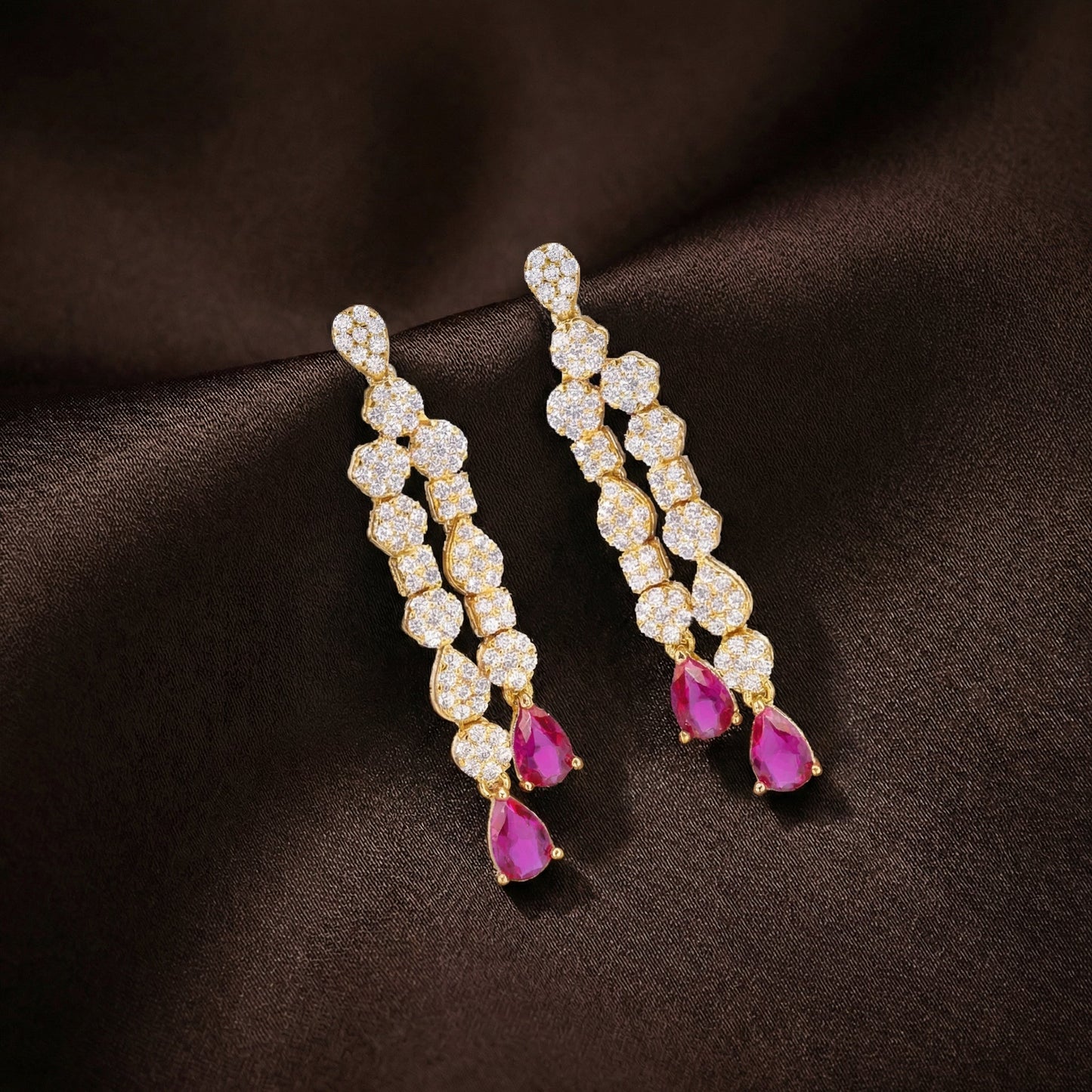 Ruby Cascade Floral Drops