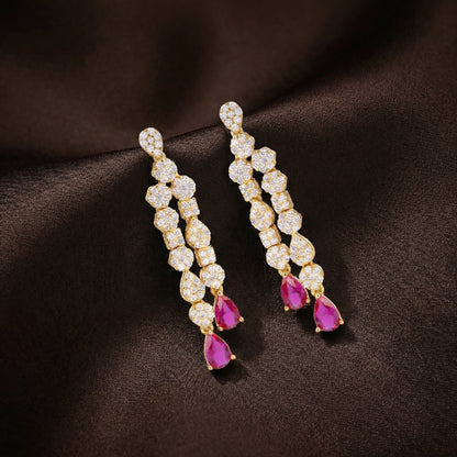 Ruby Cascade Floral Drops