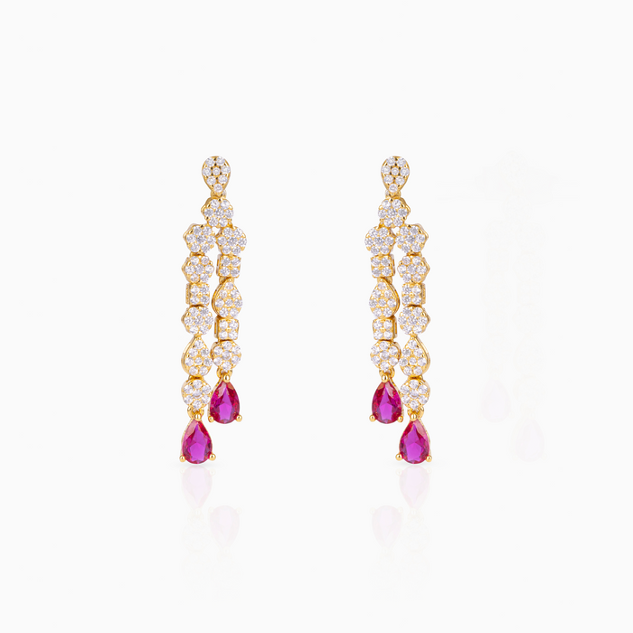 Ruby Cascade Floral Drops