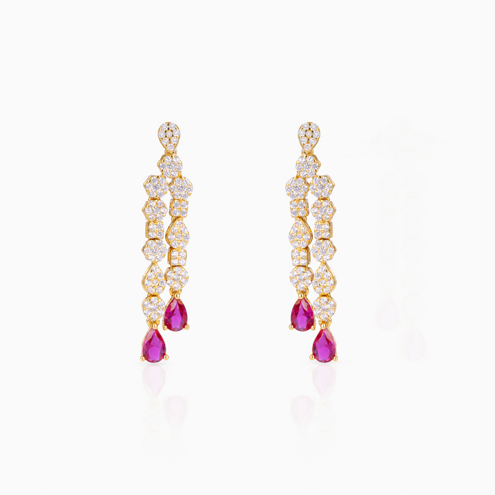 Ruby Cascade Floral Drops