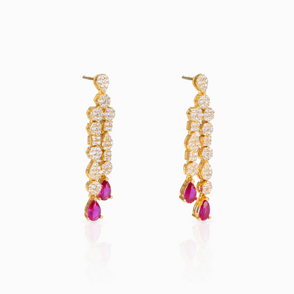 Ruby Cascade Floral Drops