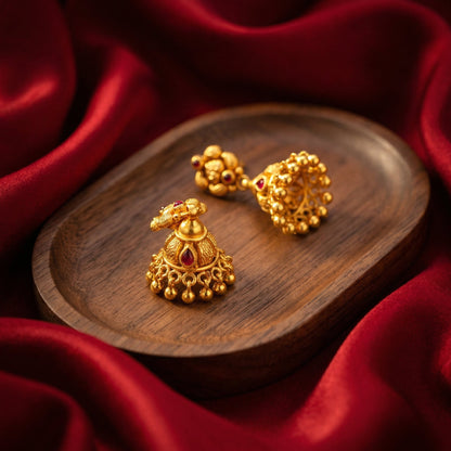 Golden Temple Statement Earrings