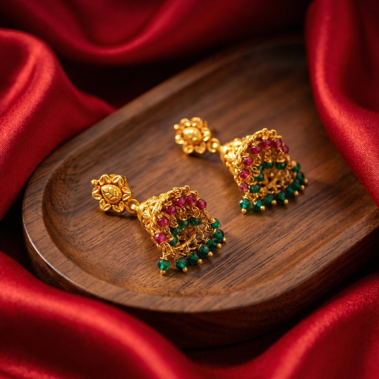 Golden Gauri Temple Jhumkas
