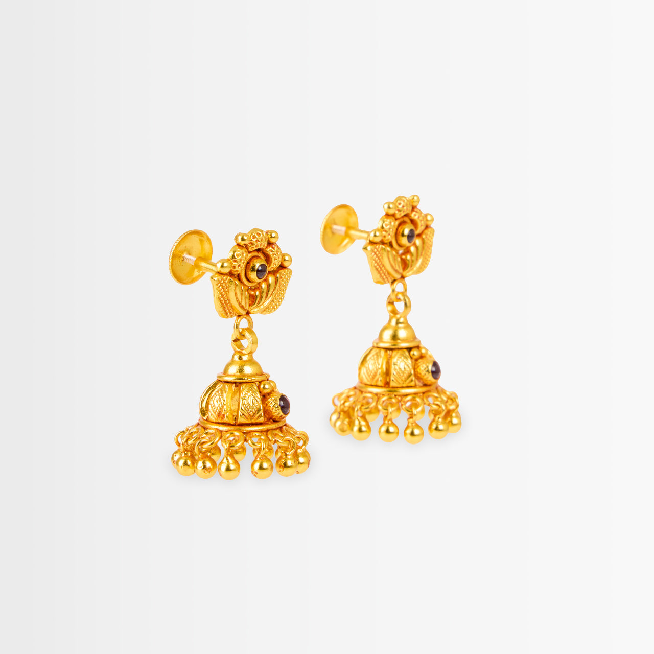 Golden Drop Temple Earrings