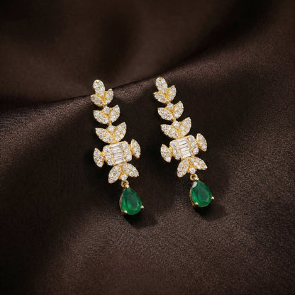 Emerald Flora Earrings