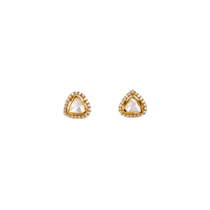 Trillion-Cut Polki Earring