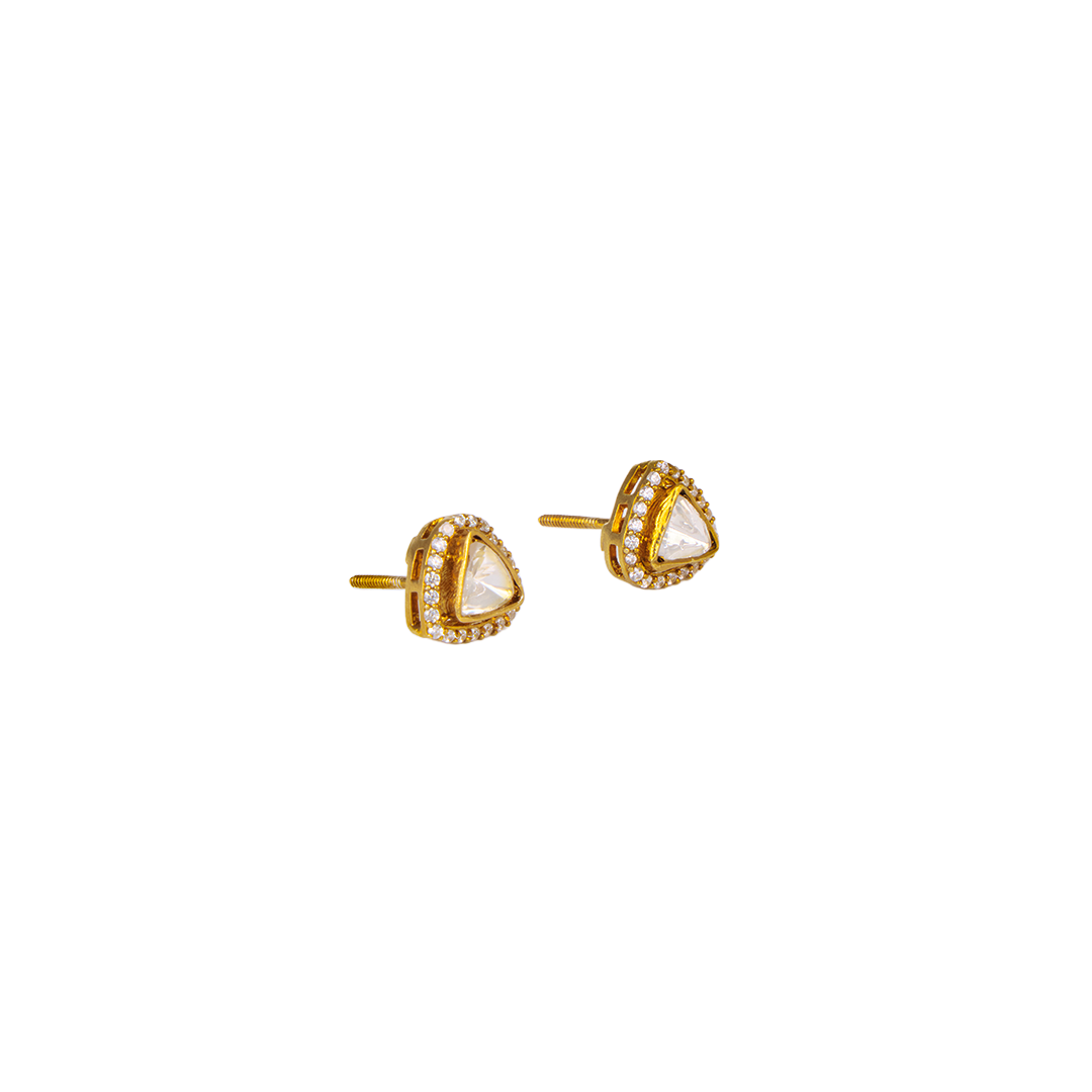 Trillion-Cut Polki Earring