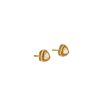 Trillion-Cut Polki Earring
