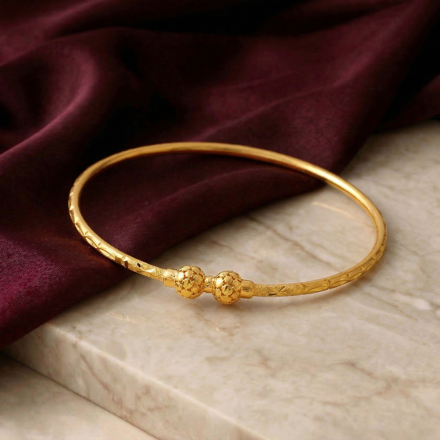 Golden Beaded Bangle
