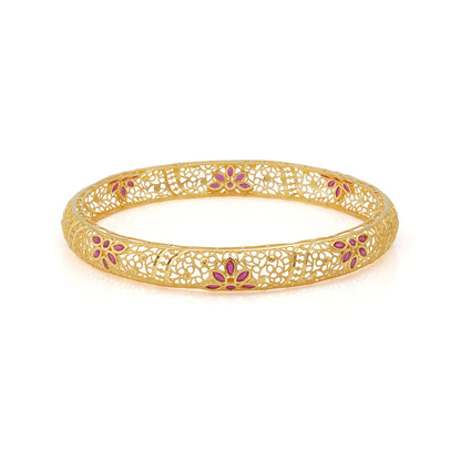 Golden Reva Floral Bangle