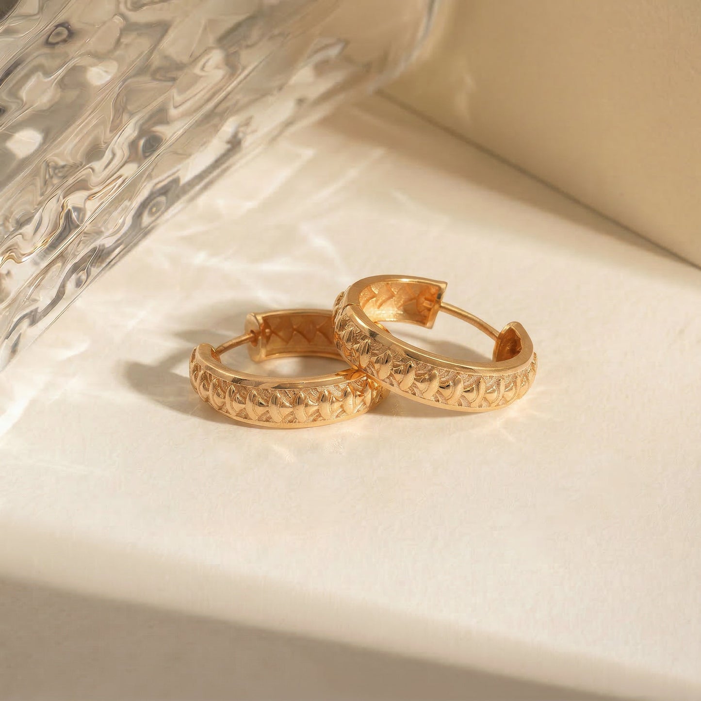 Golden Braided Hoops
