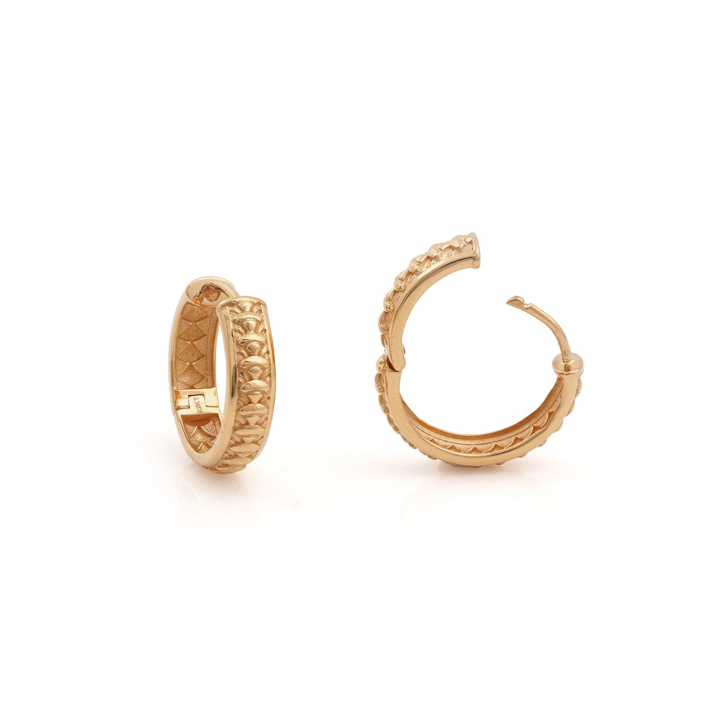 Golden Braided Hoops