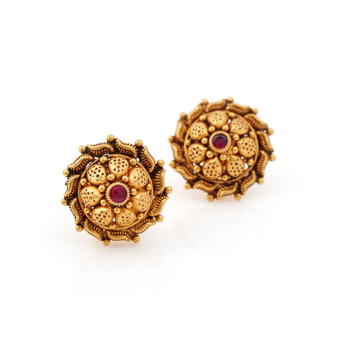 Padma Radiance Gold Stud Earrings