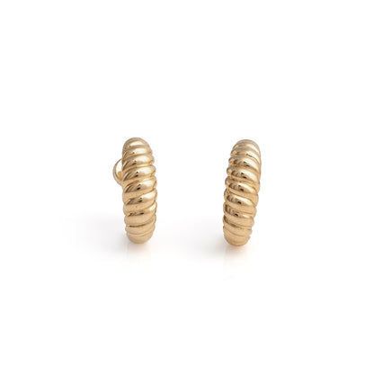 Golden Swirl Hoops