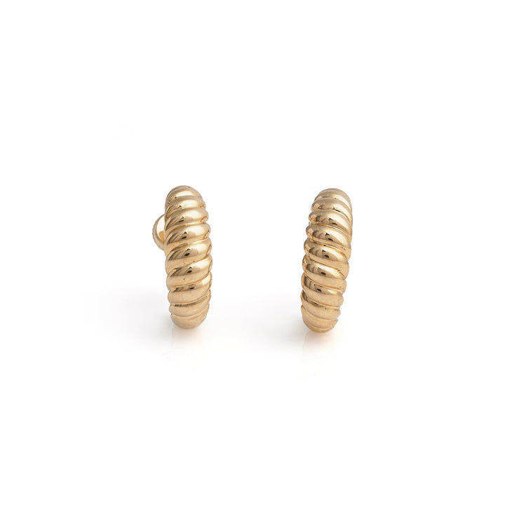 Golden Swirl Hoops