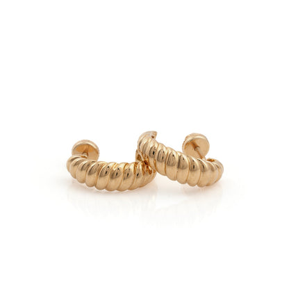 Golden Swirl Hoops