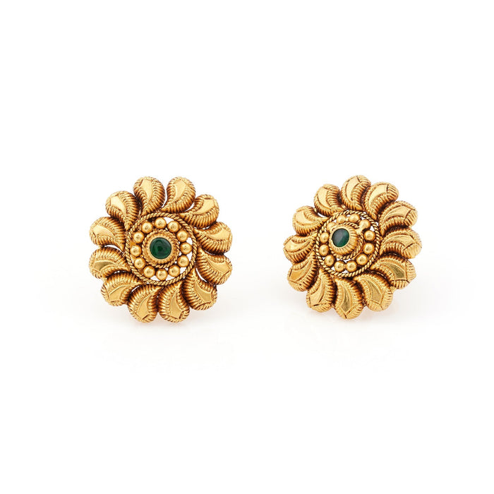 Aurelia Petal Gold Stud Earrings