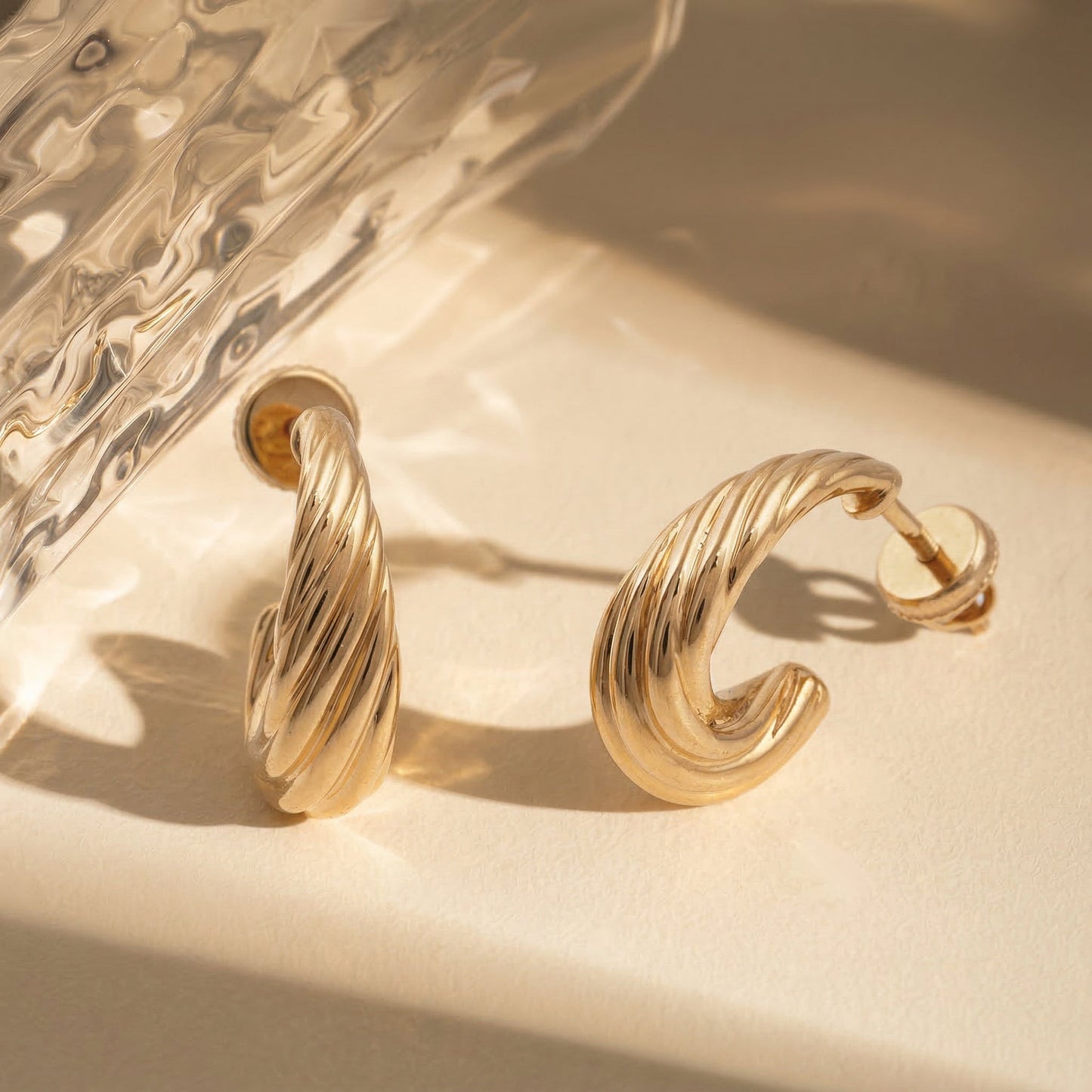 The Golden Fluted Hoops