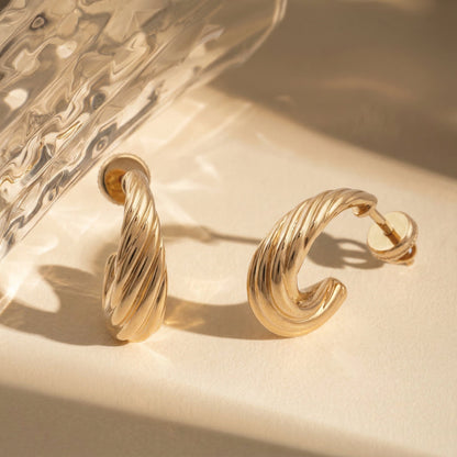 The Golden Fluted Hoops