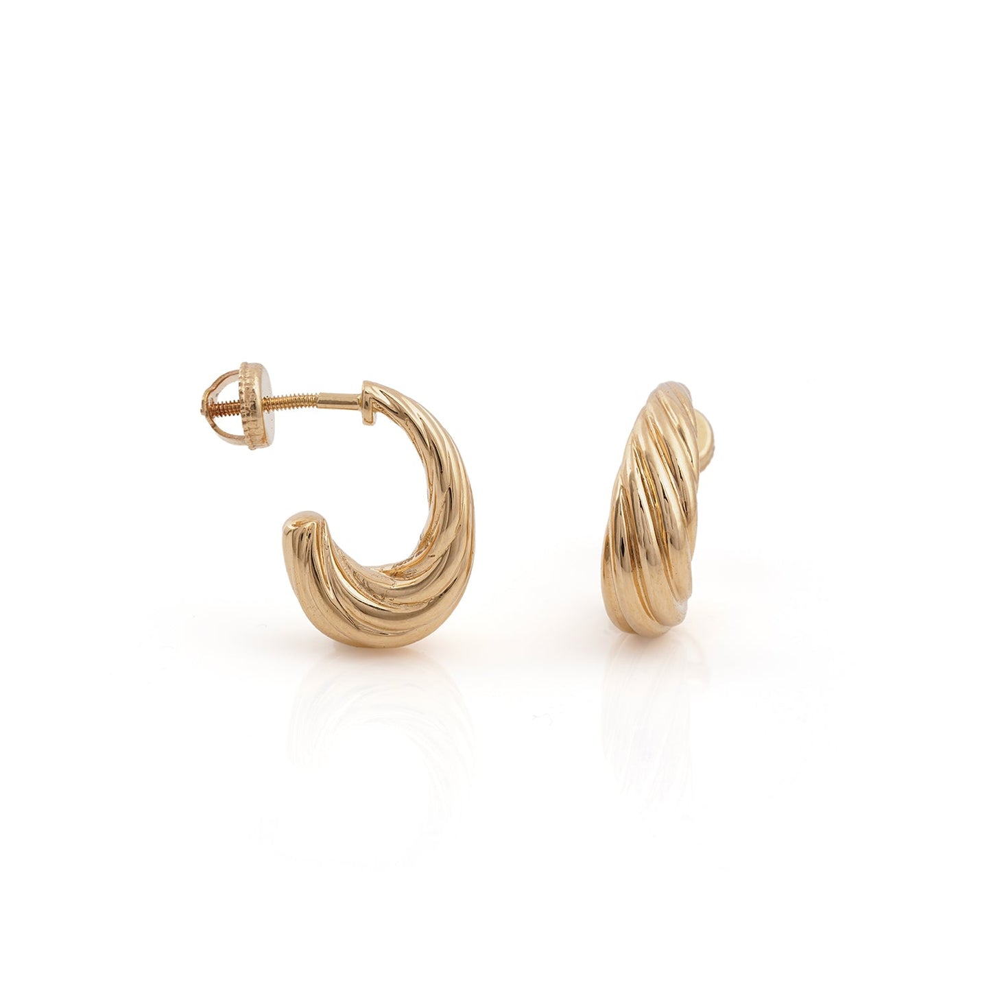 The Golden Fluted Hoops