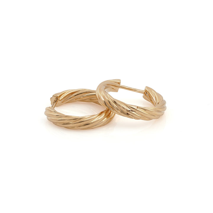 Golden Twisted Hoops