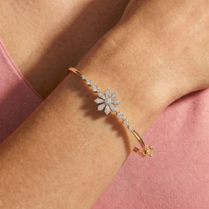 Floral Radiance Diamond Bracelet