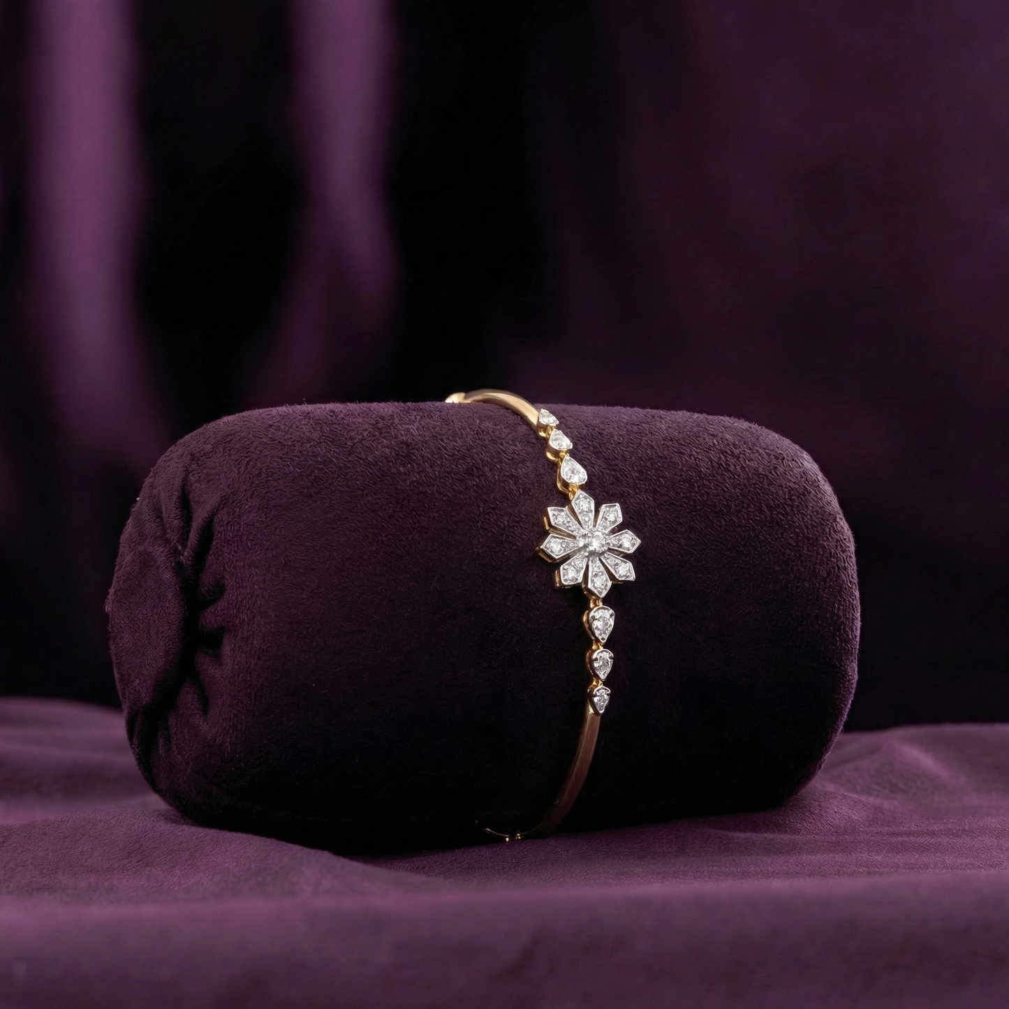 Floral Radiance Diamond Bracelet