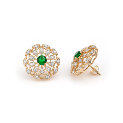 Emerald Starburst Earrings