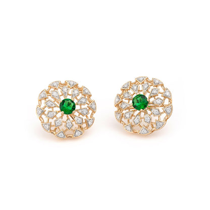 Emerald Starburst Earrings