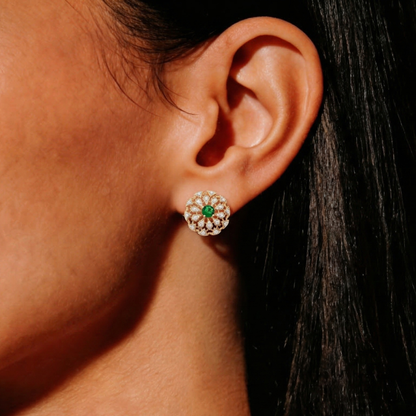 Emerald Starburst Earrings
