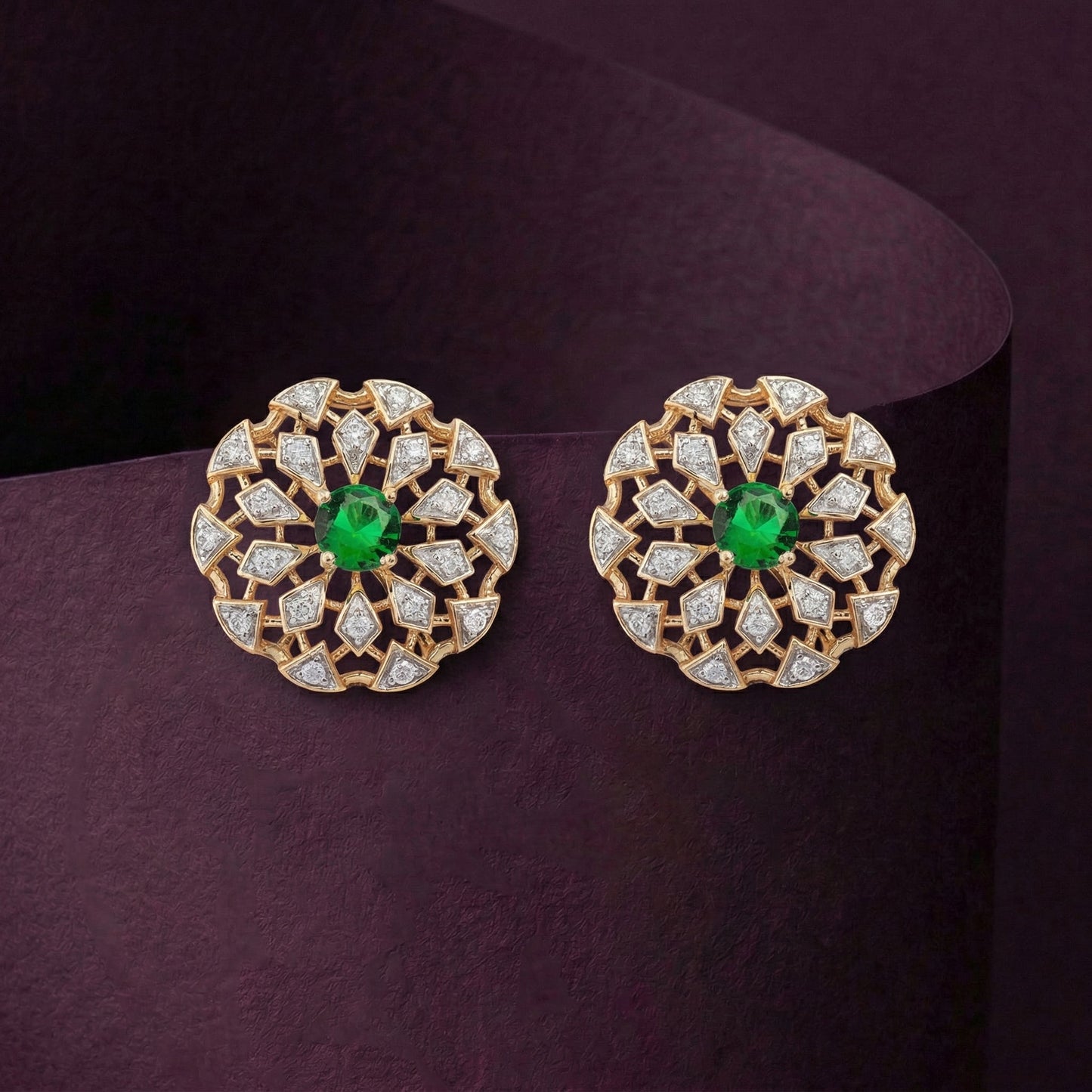 Emerald Starburst Earrings