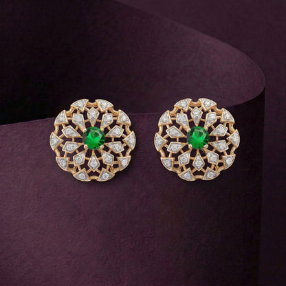 Emerald Starburst Earrings