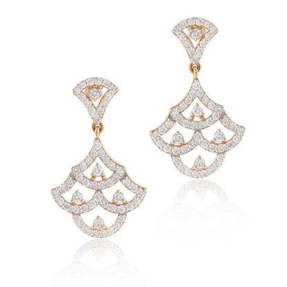 Serene Scallop Diamond Earrings