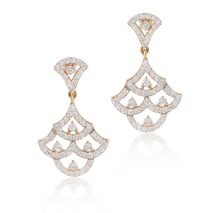 Serene Scallop Diamond Earrings
