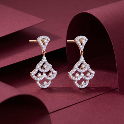 Serene Scallop Diamond Earrings