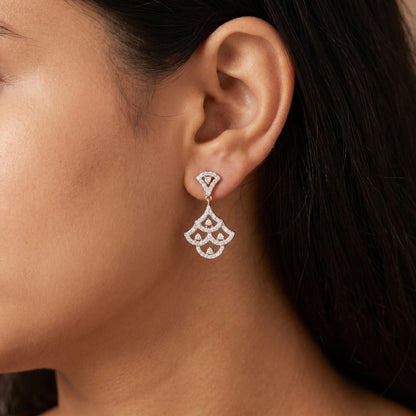 Serene Scallop Diamond Earrings