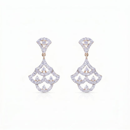 Serene Scallop Diamond Earrings