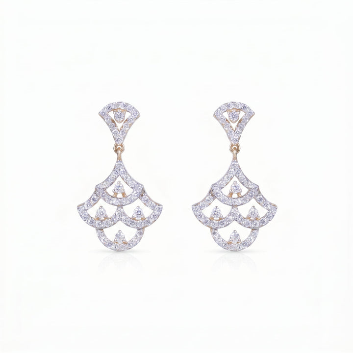 Serene Scallop Diamond Earrings