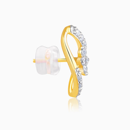 Gold Pear Elegance Diamond Earrings
